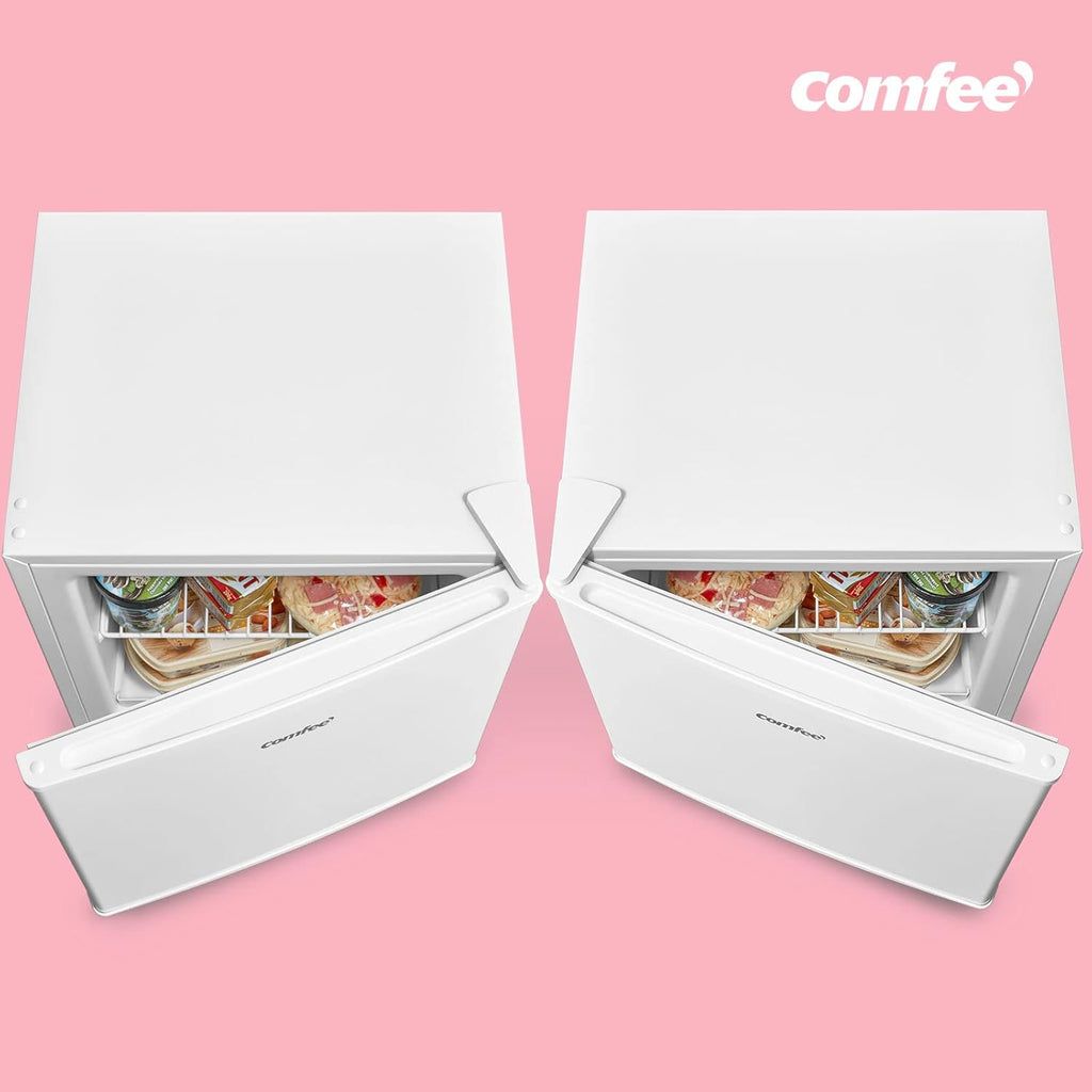 Mini congelador COMFEE' RCU40WH2(E) de 31L, puerta reversible, 4 estrellas, silencioso, práctico para oficina, hotel y hogar, blanco
