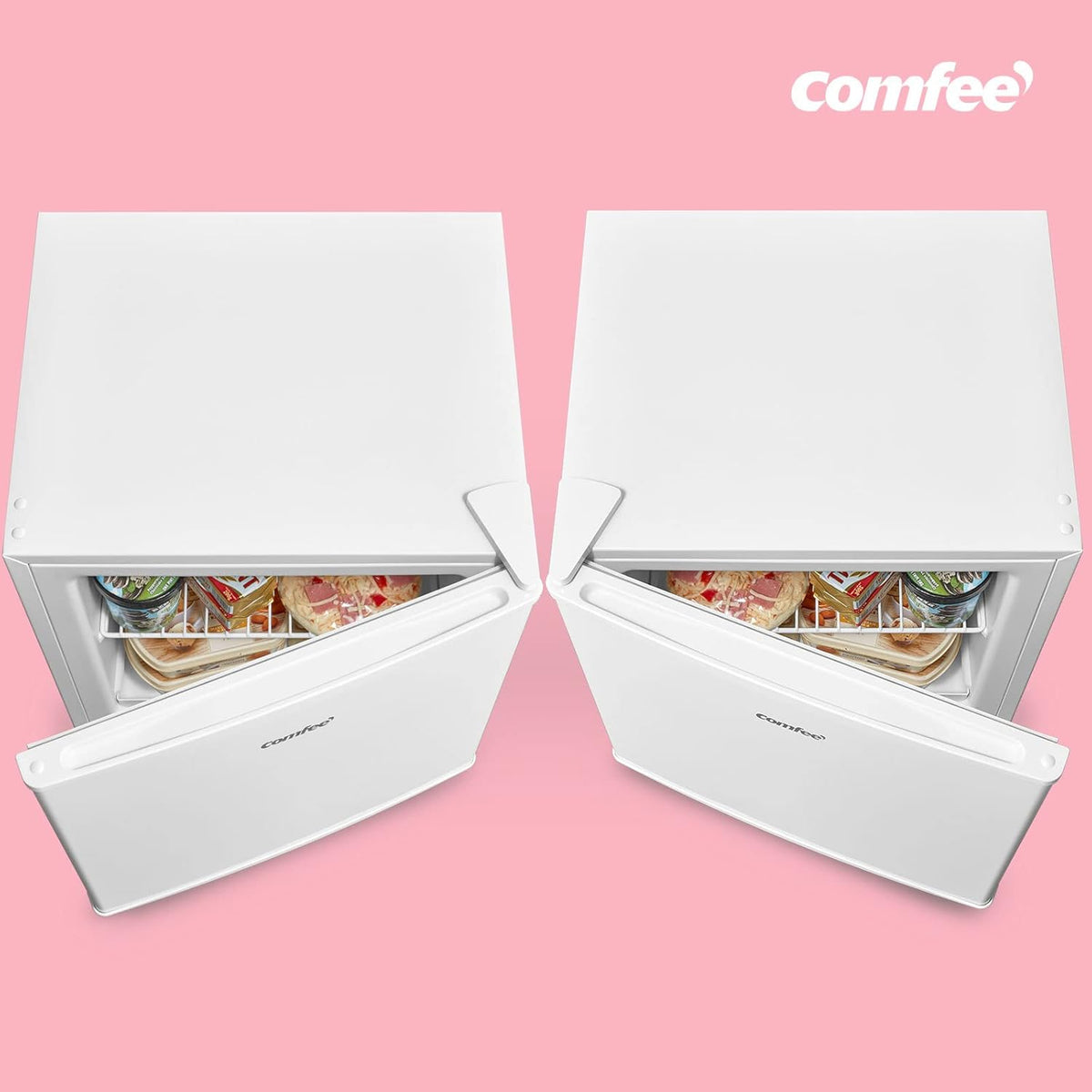Mini congelador COMFEE' RCU40WH2(E) de 31L, puerta reversible, 4 estrellas, silencioso, práctico para oficina, hotel y hogar, blanco