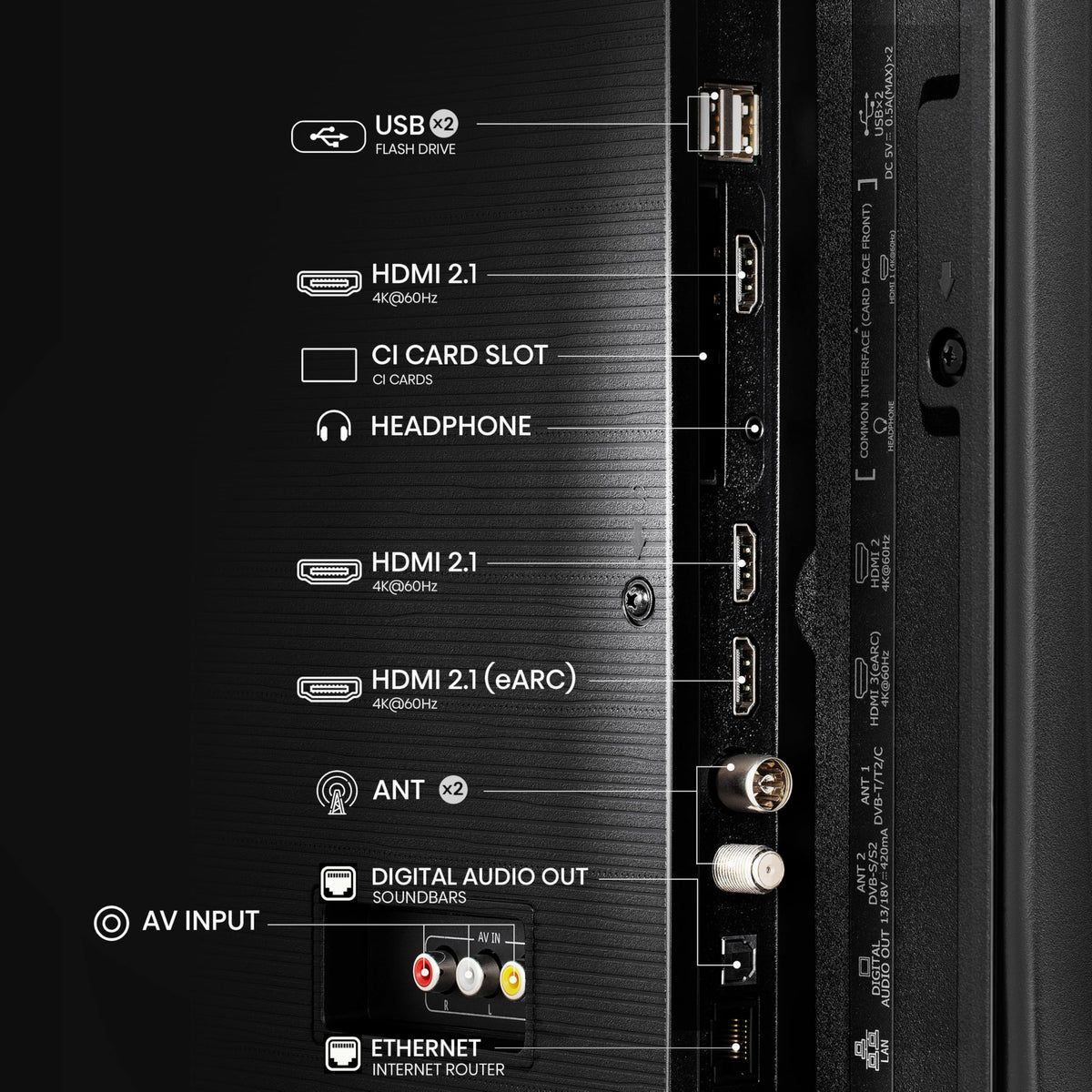 Televisor Hisense 43E7Q, 43 pulgadas, 4K UHD QLED, Smart TV, Game Mode Plus, Filmmaker Mode, Dolby Vision Atmos, HDR10, HLG, HDR Immersive, AI 4K Upscaler, Dolby MS12, DTS X, control por voz [2025]
