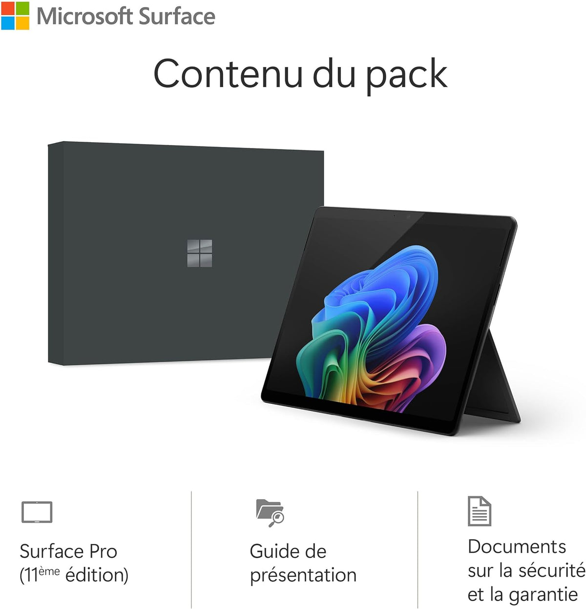 Microsoft Surface Pro (Cargador no incluido) | PC Copilot+ | Pantalla táctil OLED de 13” | Snapdragon® X Elite | 16 GB de RAM | SSD de 256 GB | Último modelo, 11.ª edición | Negro