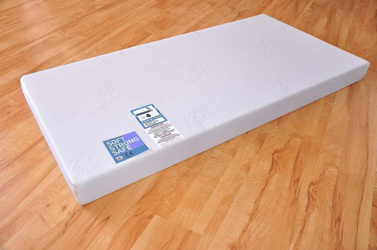 Cuna con cajón, altura regulable en 3 posiciones, colchón de aloe vera de 6 cm, protectores de dentición, convertible en cama infantil, 120 x 60 cm, blanco