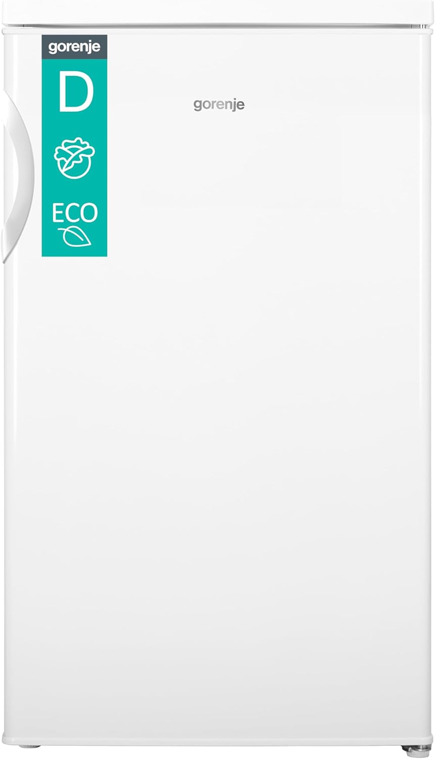 Gorenje R49DPW Frigorífico de mesa/Independiente/Clase energética D / 39 dB / 133 litros/Cajón para verduras/Iluminación LED/Puerta reversible/AlxAnxPr 84,5 x 56 x 57,9 cm/Blanco