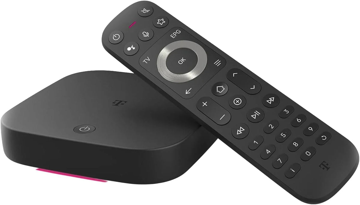MagentaTV One 2.ª gen. Android TV 4K UHD HDR, streaming box con WLAN, LAN, HDMI, mando a distancia y adaptador de corriente