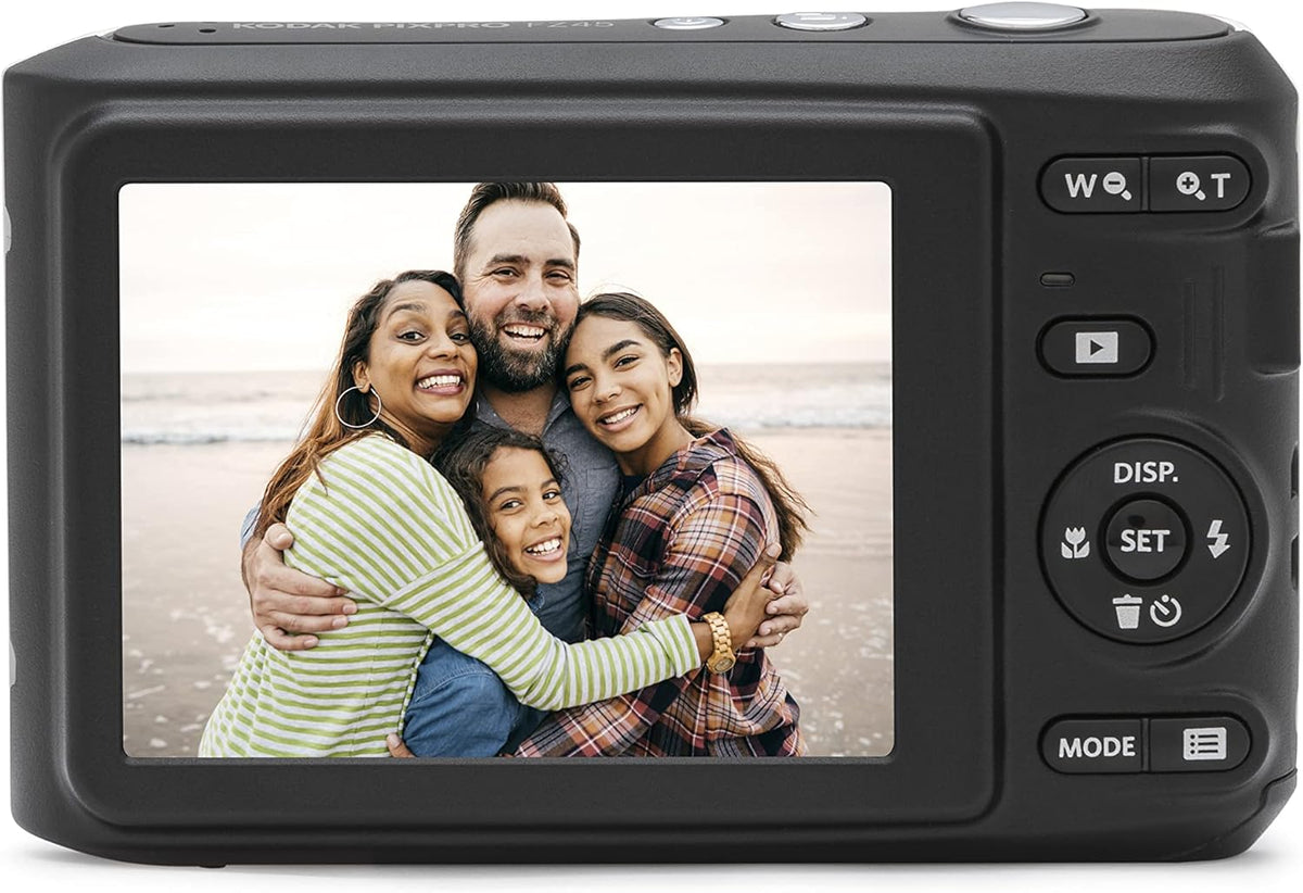 KODAK Pixpro - FZ45 - Cámara digital compacta de 16,44 megapíxeles - Negro - Blanco - 1280 x 720p