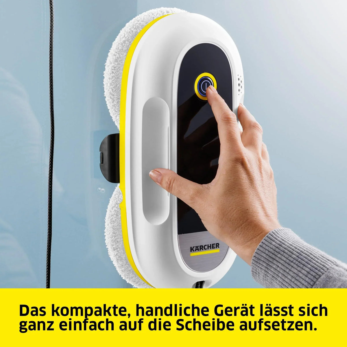 Robot limpiacristales RCW 2 Extra+, limpieza automática de ventanas, 5 modos de limpieza, depósito de 70 ml, cable de 5 m, 6 pares de paños de limpieza