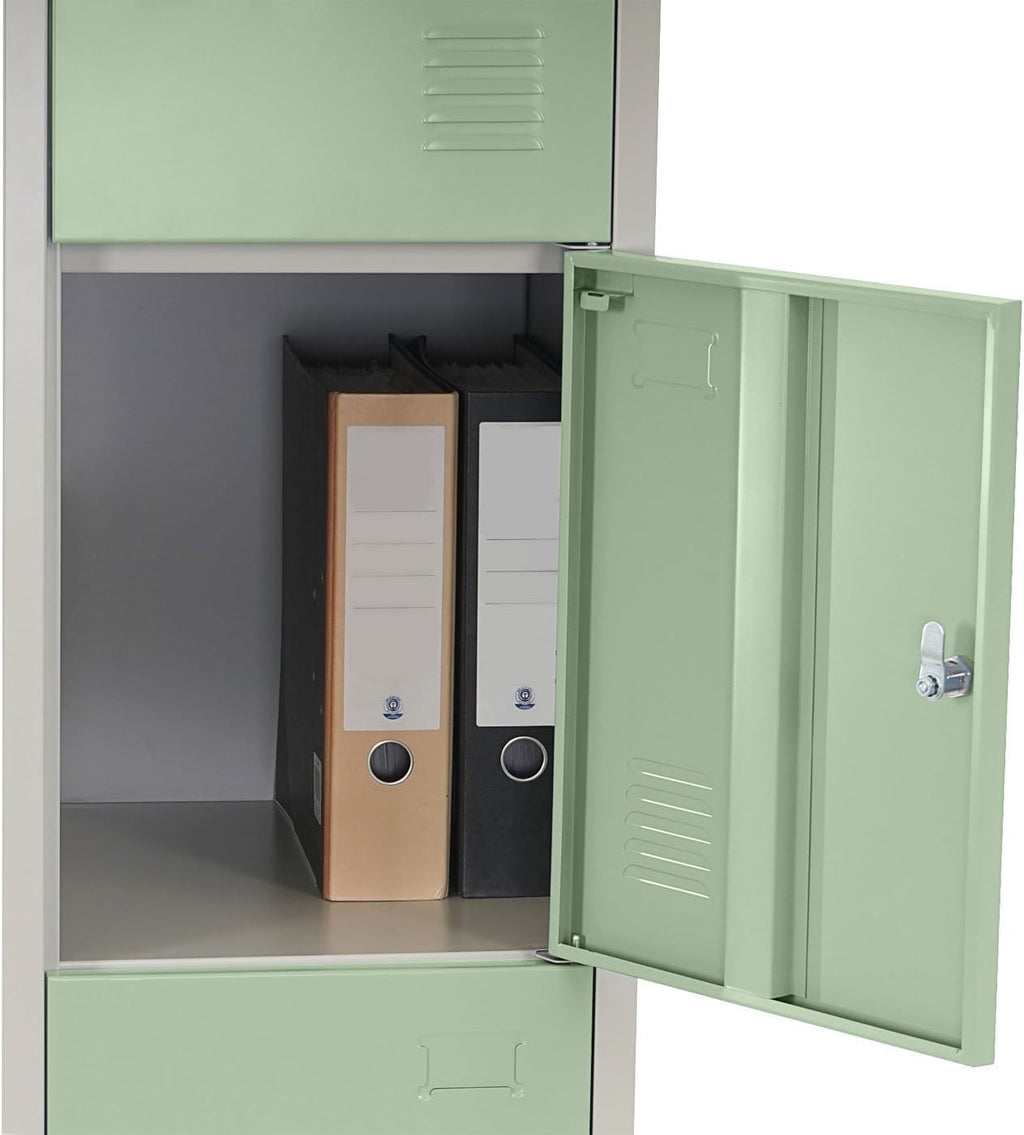 Taquilla Mendler Boston T163, armario para objetos de valor, casillero, metal 180x38x45cm - verde