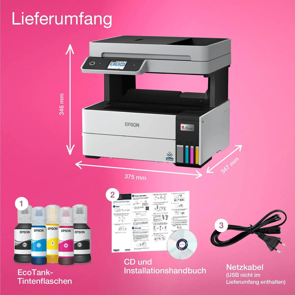 Impresora multifunción de depósito de tinta EcoTank ET-5150 A4 WLAN Ethernet impresión dúplex 4800 x 1200 ppp 250 hojas alimentador automático de documentos de 35 hojas