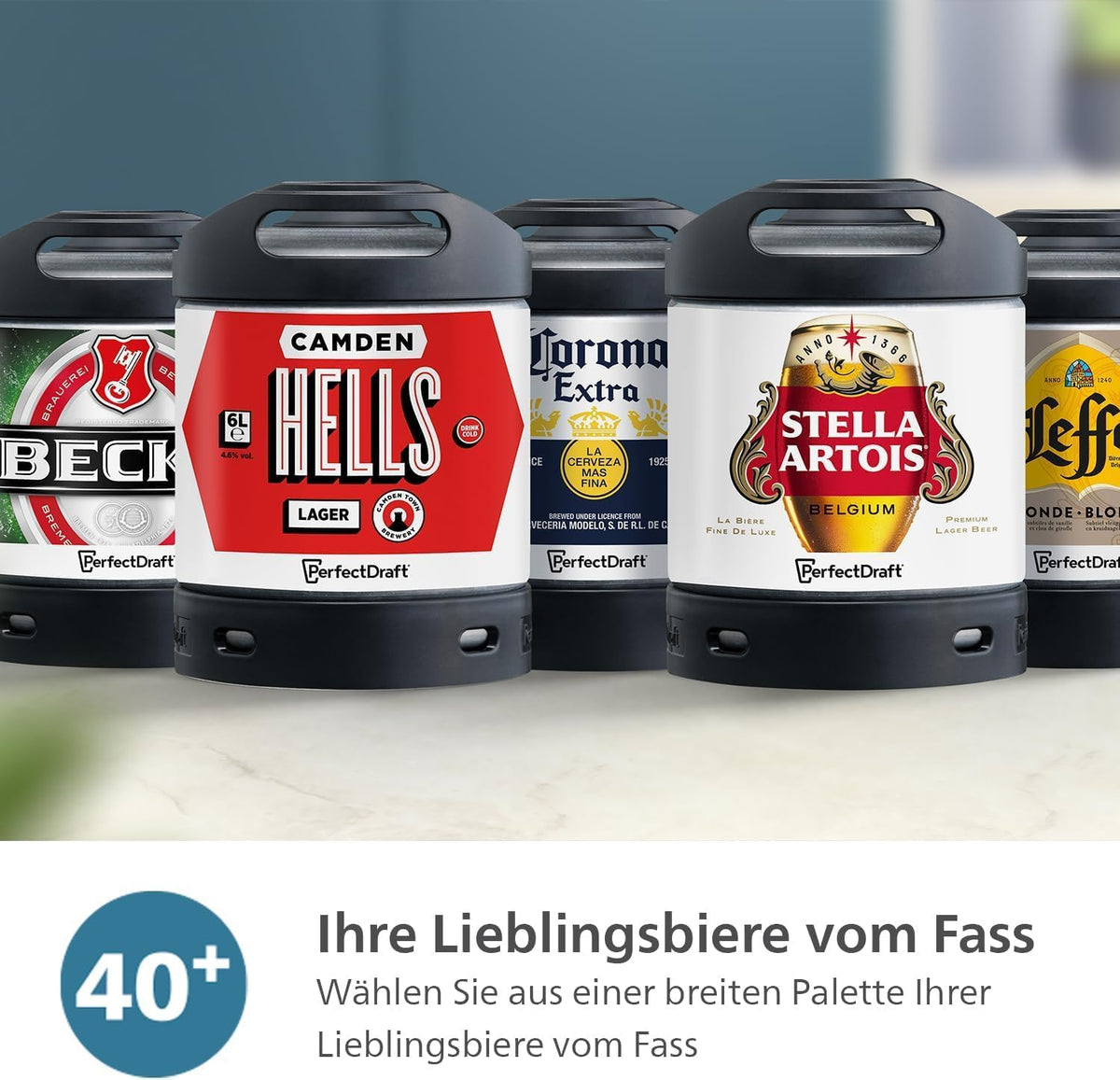 Grifo de cerveza Philips PerfectDraft para el hogar, 6 l, cerveza fresca y fría a 3° durante 30 días con indicadores LED (HD3760/90)