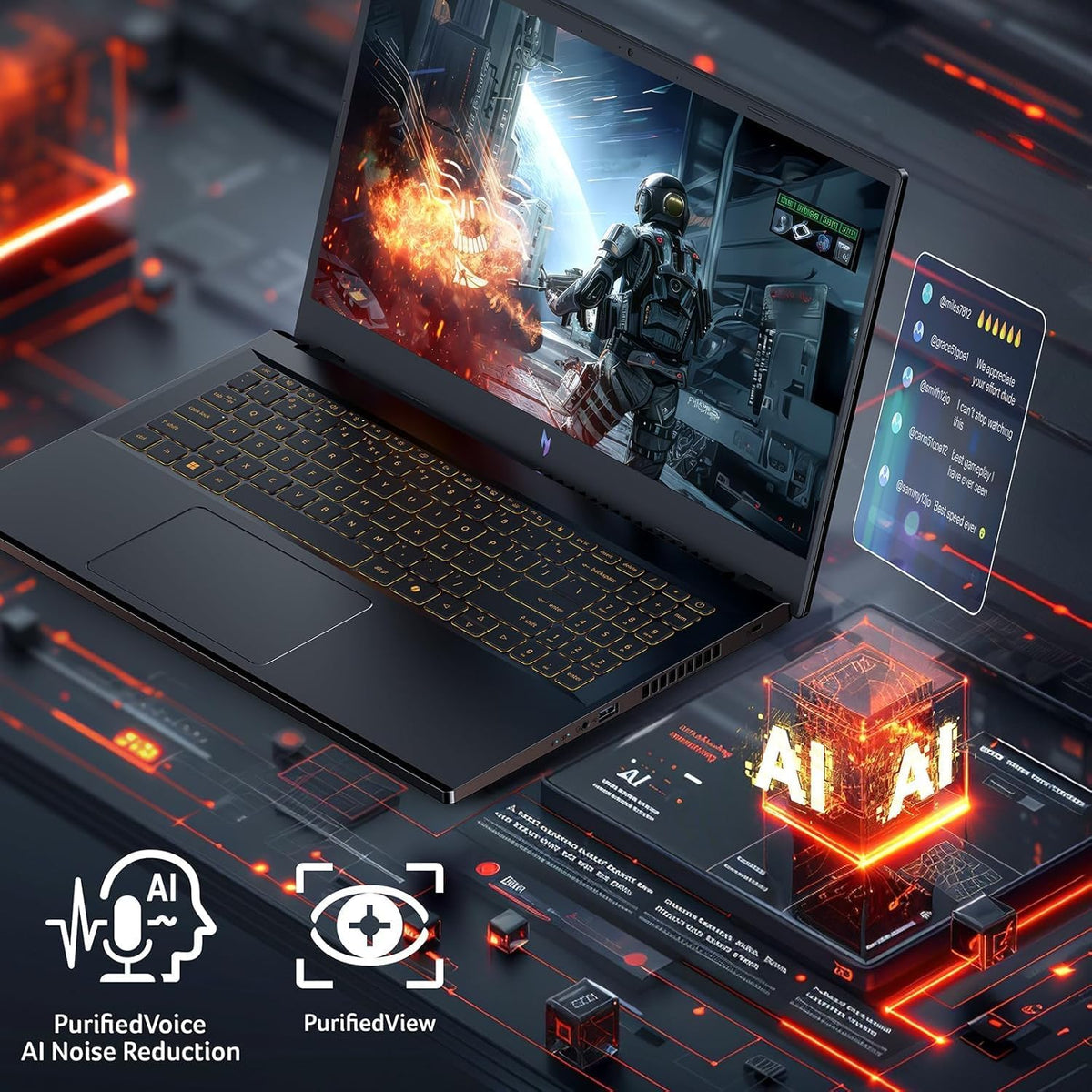Acer Nitro V 15 (ANV15-51-5678) Laptop Gamer 15,6" Full HD | NVIDIA GeForce RTX 5060 | Intel Core i7-13620H | 16 GB RAM DDR5 | 512 GB SSD | Windows 11
