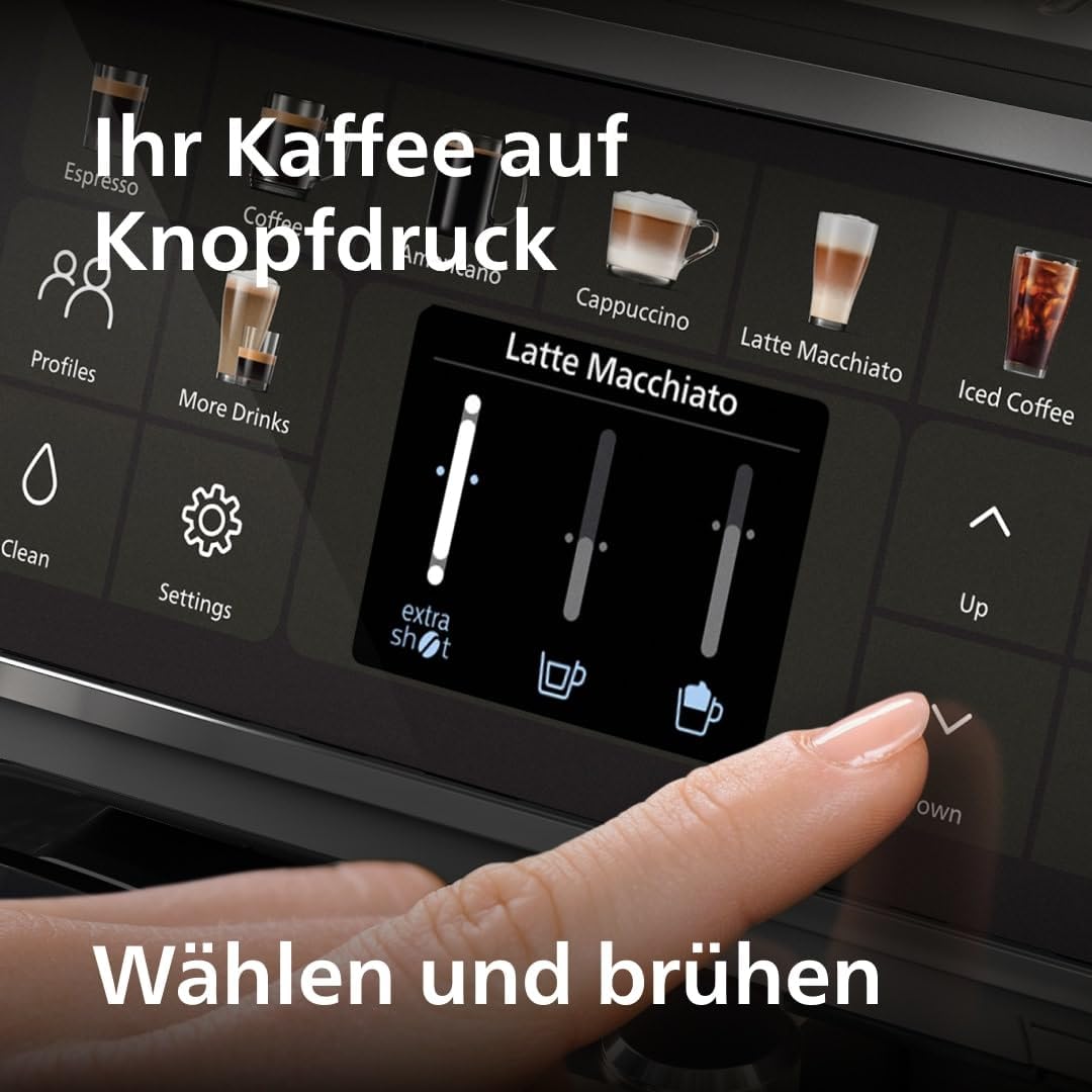 Cafetera superautomática Philips Serie 5500 – Sistema de leche LatteGo, 20 especialidades de café frías y calientes, 40% más silenciosa con SilentBrew, QuickStart, gris (EP5544/50)
