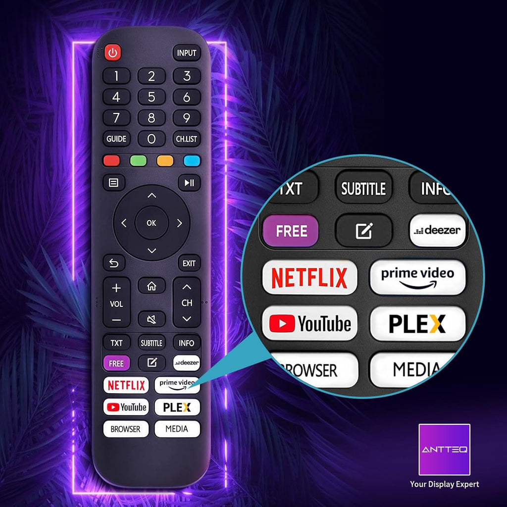 Smart TV Antteq Serie Vita de 32 pulgadas (80 cm) Full HD, televisión con Netflix, Prime Video/Disney+/YouTube/Rakuten/WiFi, compartir a la TV, HDMI