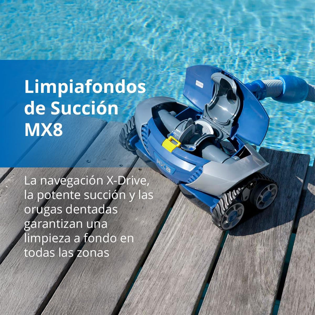 Limpiafondos hidráulico para piscinas Zodiac MX8 para piscinas enterradas de hasta 12 x 6 m