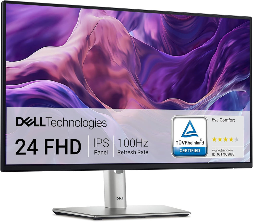 Monitor Dell P2425H 24" Full HD (1920x1080), 100Hz, IPS, 5ms, 99% sRGB, USB-C, DisplayPort, HDMI, VGA, 4X USB, Garantía de 3 años, Negro