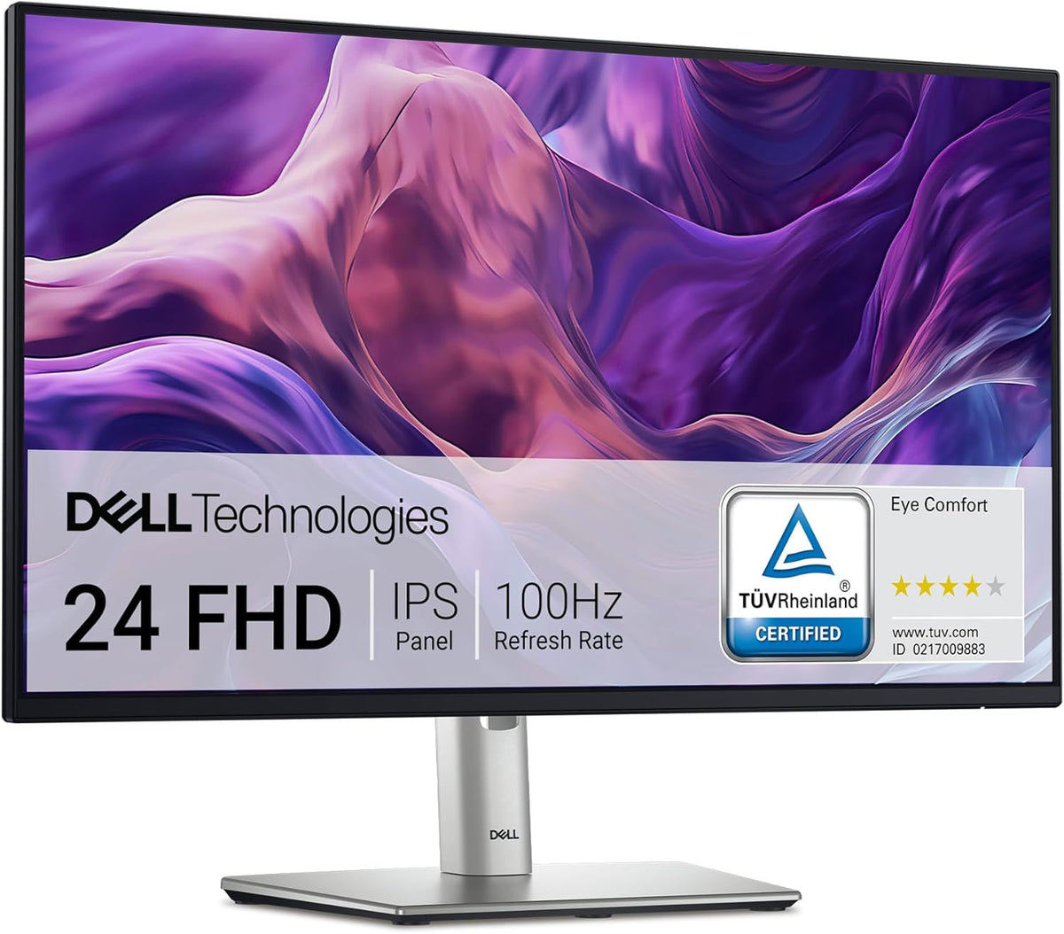 Monitor Dell P2425H 24" Full HD (1920x1080), 100Hz, IPS, 5ms, 99% sRGB, USB-C, DisplayPort, HDMI, VGA, 4X USB, Garantía de 3 años, Negro
