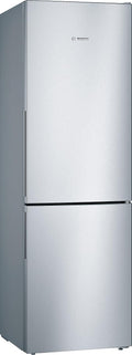 Bosch KGV36VLEAS, Serie 4, Frigorífico con congelador, Libre instalación, 186 x 60 cm, 214 L / 94 L, Acero inoxidable