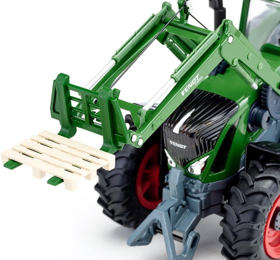 siku 6796, Tractor Fendt 933 Vario con cargador frontal, verde, metal/plástico, 1:32, radiocontrol, incl. mando a distancia bluetooth y accesorios, control posible mediante app móvil