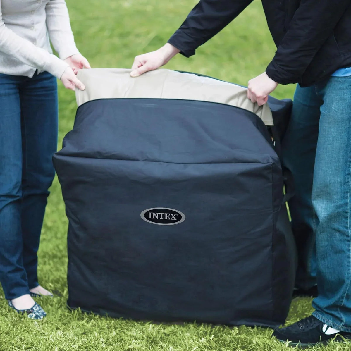Spa Hinchable Intex para 4 Personas Bubble Massage Navy (55084)