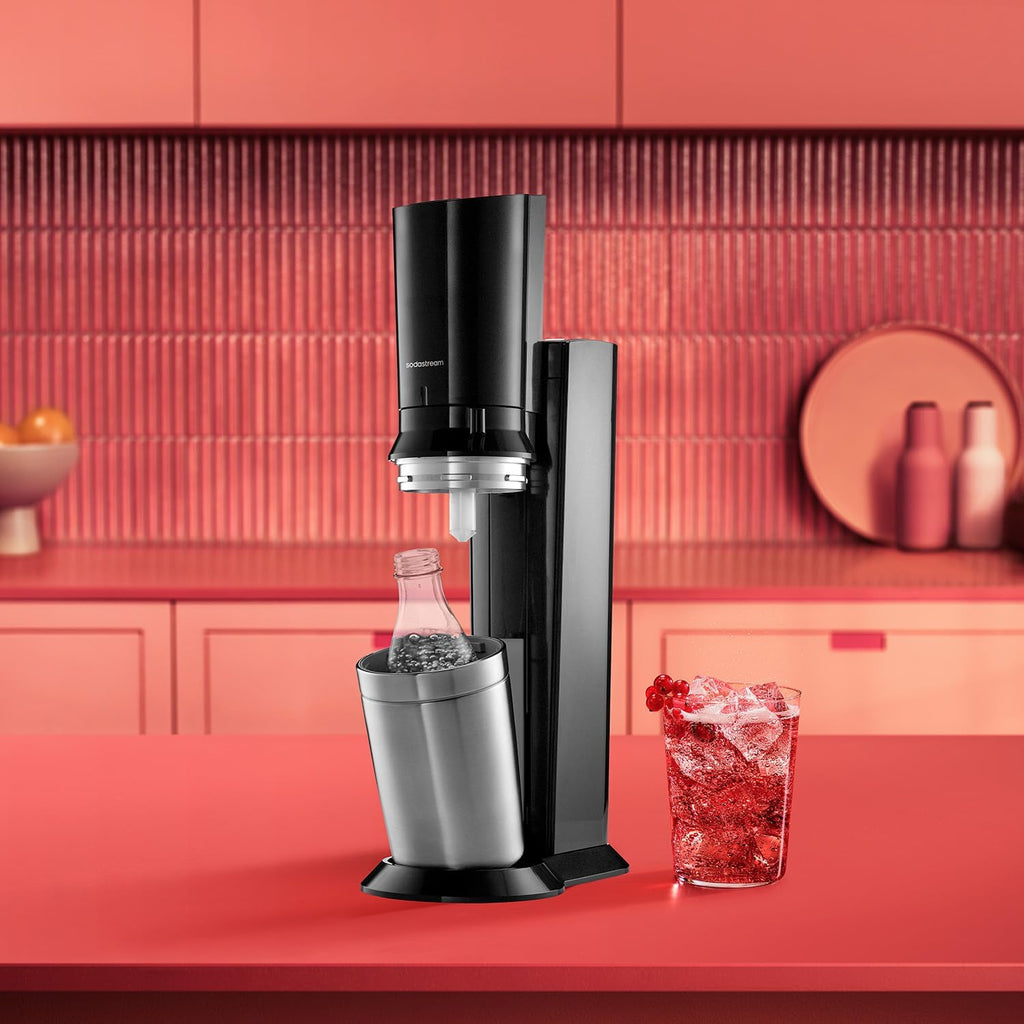 Máquina de agua con gas SodaStream Crystal 3.0 con 2 cilindros de CO2 Quick-Connect y 2 jarras de cristal
