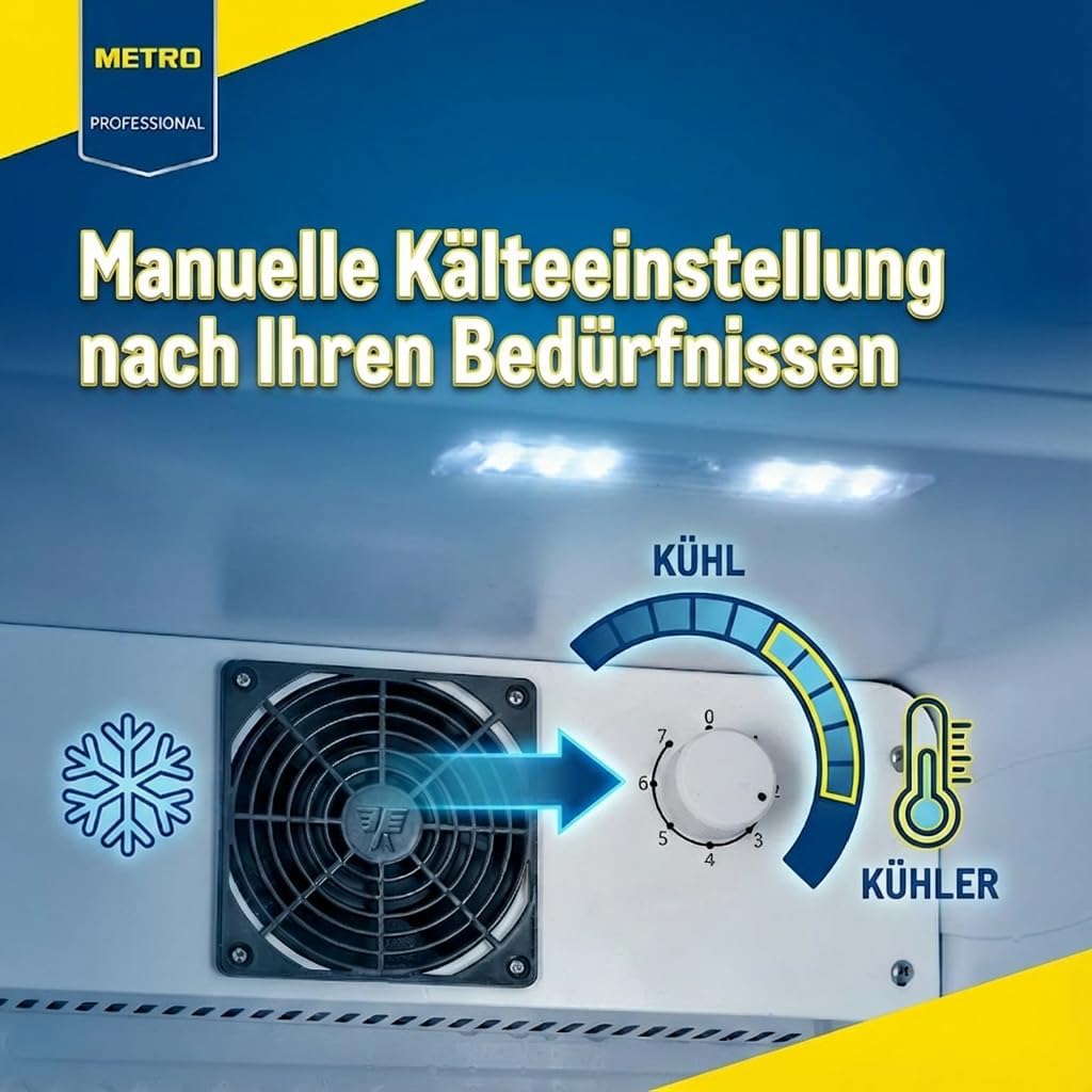 Refrigerador de bebidas METRO Professional GSC4240, 237 L, 110 W, 6 estantes ajustables, blanco