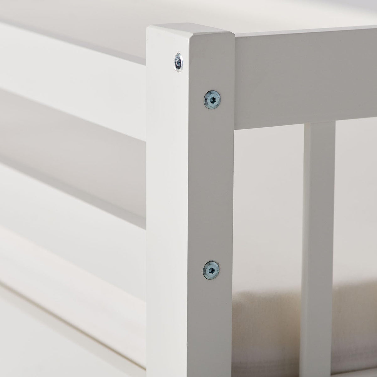 Homestyle4u, litera para 2 niños 90x200 con escalera, madera de pino blanco, cama alta 90x200 divisible en 2 camas infantiles, litera doble