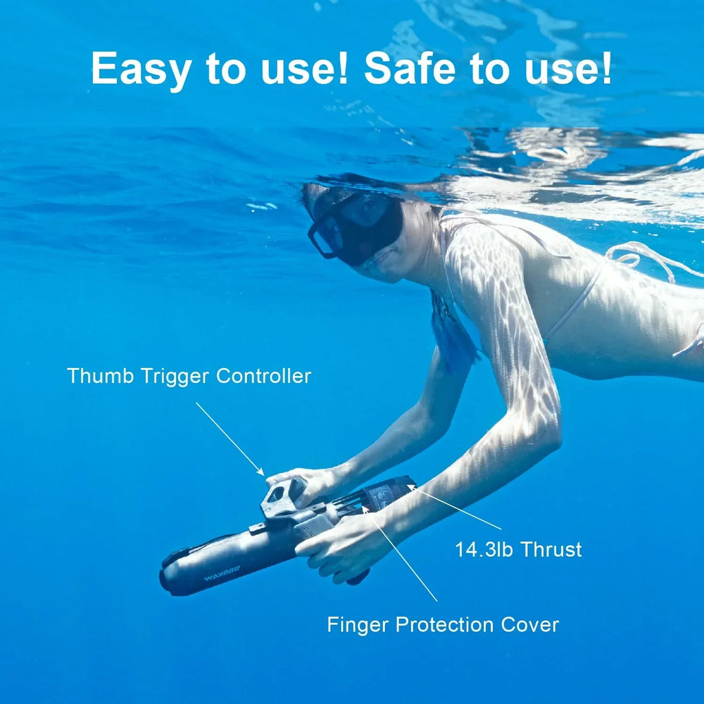 Scooter subacuático Subnado con control de pulgar, compacto, para SUP, piscina, buceo y esnórquel