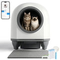 Arenero automático para gatos Devoko de 90L, autolimpiable, para familias con varios gatos, control por aplicación, seguridad múltiple, sistema desodorante