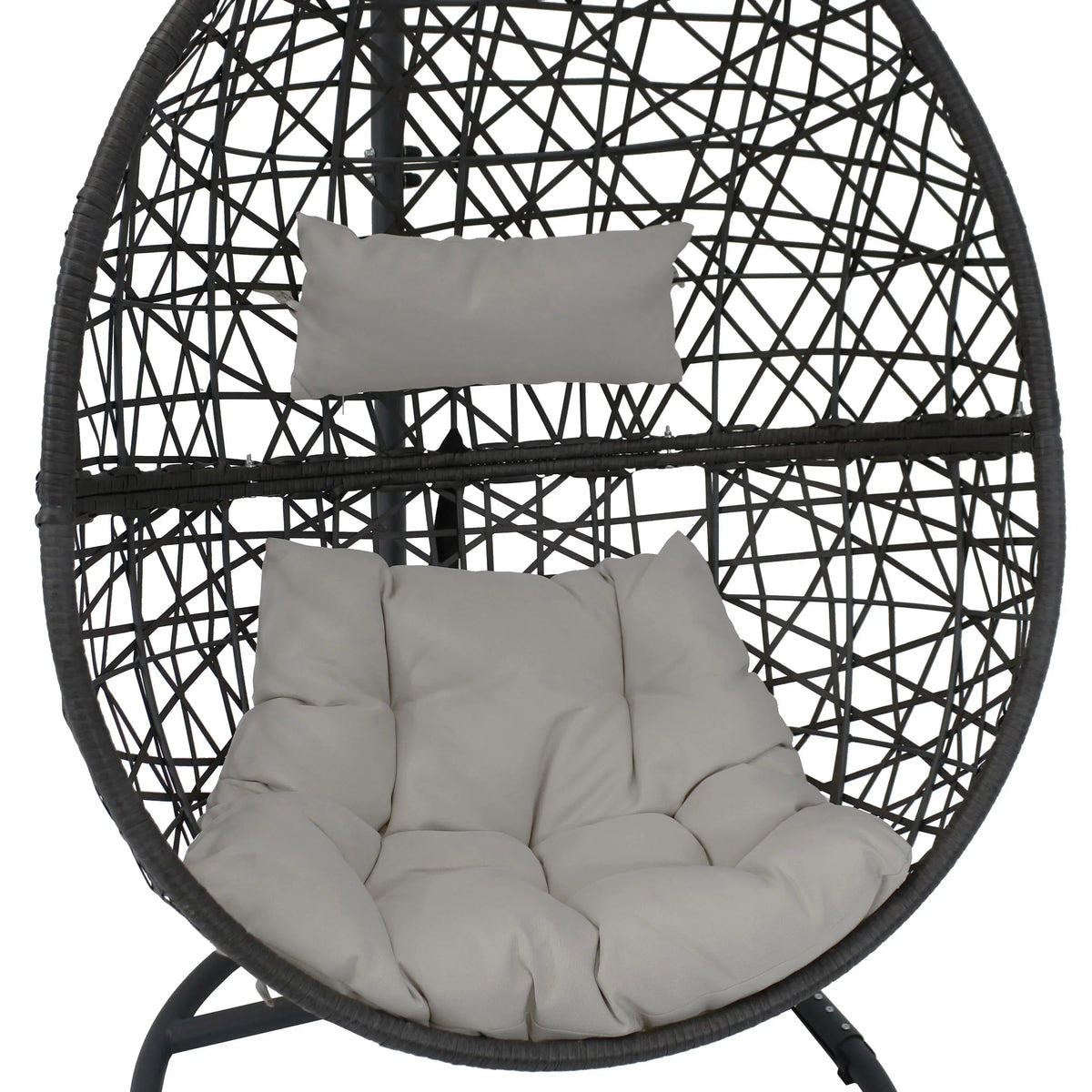 Silla Colgante en Forma de Huevo Sunnydaze Caroline 2025 con Estructura de Acero y Cojín