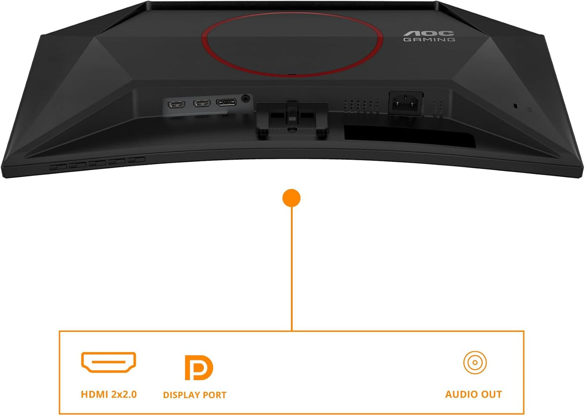 AOC Gaming C24G42E - Monitor curvo Full HD de 24 pulgadas, 180 Hz, 0,5 ms, FreeSync Premium (1920x1080, 1x HDMI 2.0, 1x DisplayPort 1.4) Negro