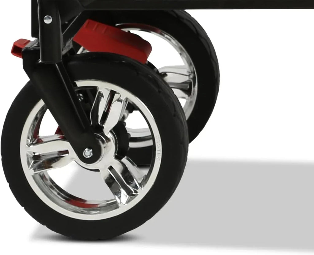 Carro de mano plegable FX-CT700 con frenos, asiento acolchado, asa ajustable en altura y capacidad de carga de 75 kg