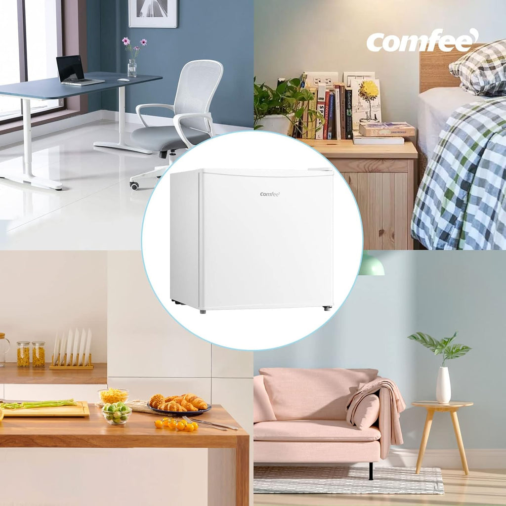 Mini congelador COMFEE' RCU40WH2(E) de 31L, puerta reversible, 4 estrellas, silencioso, práctico para oficina, hotel y hogar, blanco