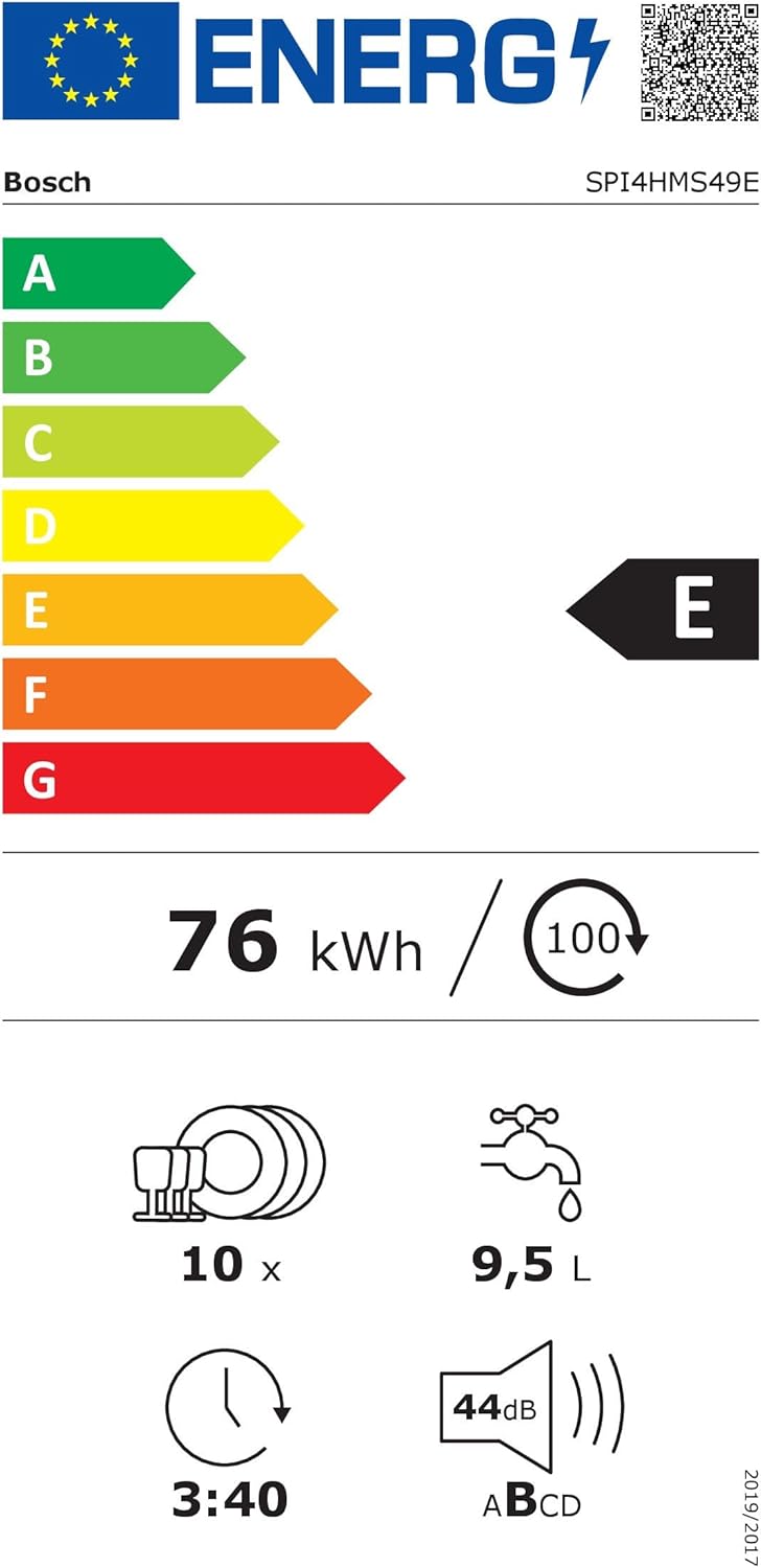 Lavavajillas inteligente Bosch Serie 2 SPV2IKX10E, totalmente integrable, 45 cm de ancho, cesta para cubiertos, secado extra con solo pulsar un botón, InfoLight punto de luz rojo en el suelo, protección AquaStop contra daños por agua, blanco