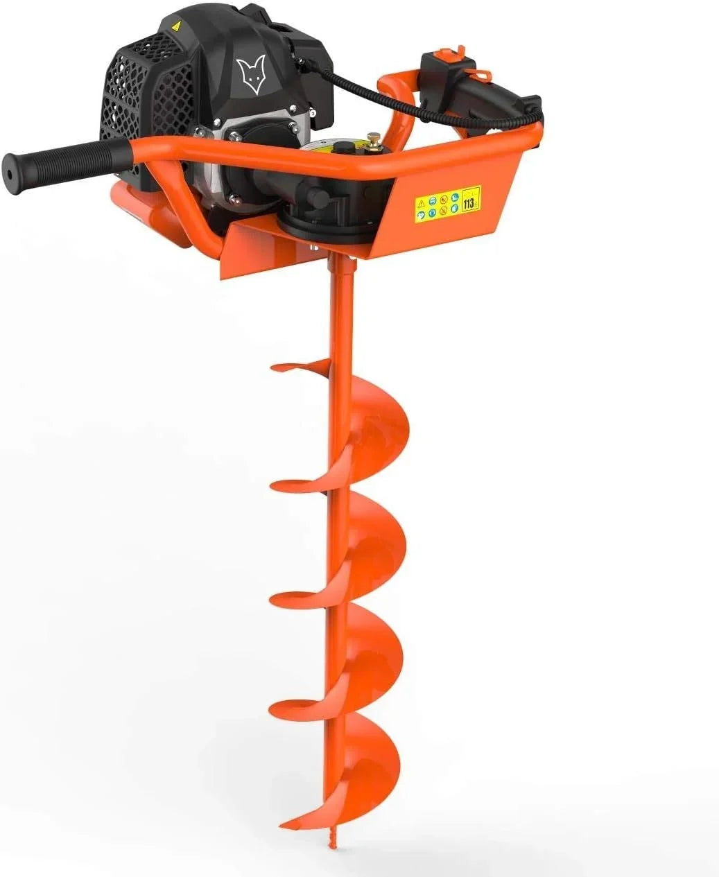 Ahoyadora de gasolina FX-EB152 52cc 3 CV con brocas de 100, 150 y 200 mm, ahoyadora para postes