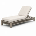 Tumbona de jardín de aluminio con respaldo ajustable y ratán sintético beige