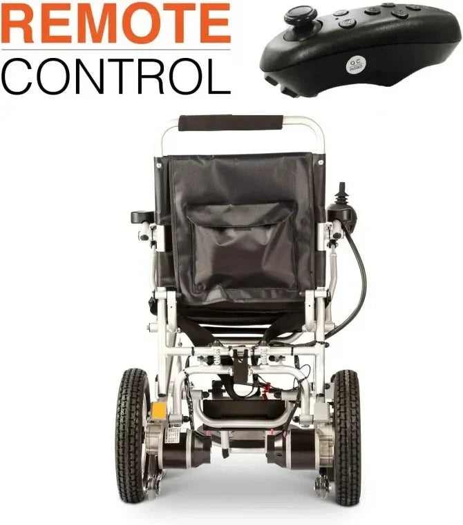 2025 Silla de ruedas eléctrica Culver Mobility, scooter eléctrico motorizado, plegable y ligero, aprobado por la FDA, para viajes en avión (regalo de rampa para silla de ruedas incluido) (plata, 17.5 pulgadas)