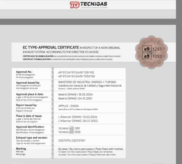 Tubo de escape Tecnigas Silencieux Pro homologado para moto de 50 cc, acero con pintura anticalórica y protector, Minarelli horizontal CE