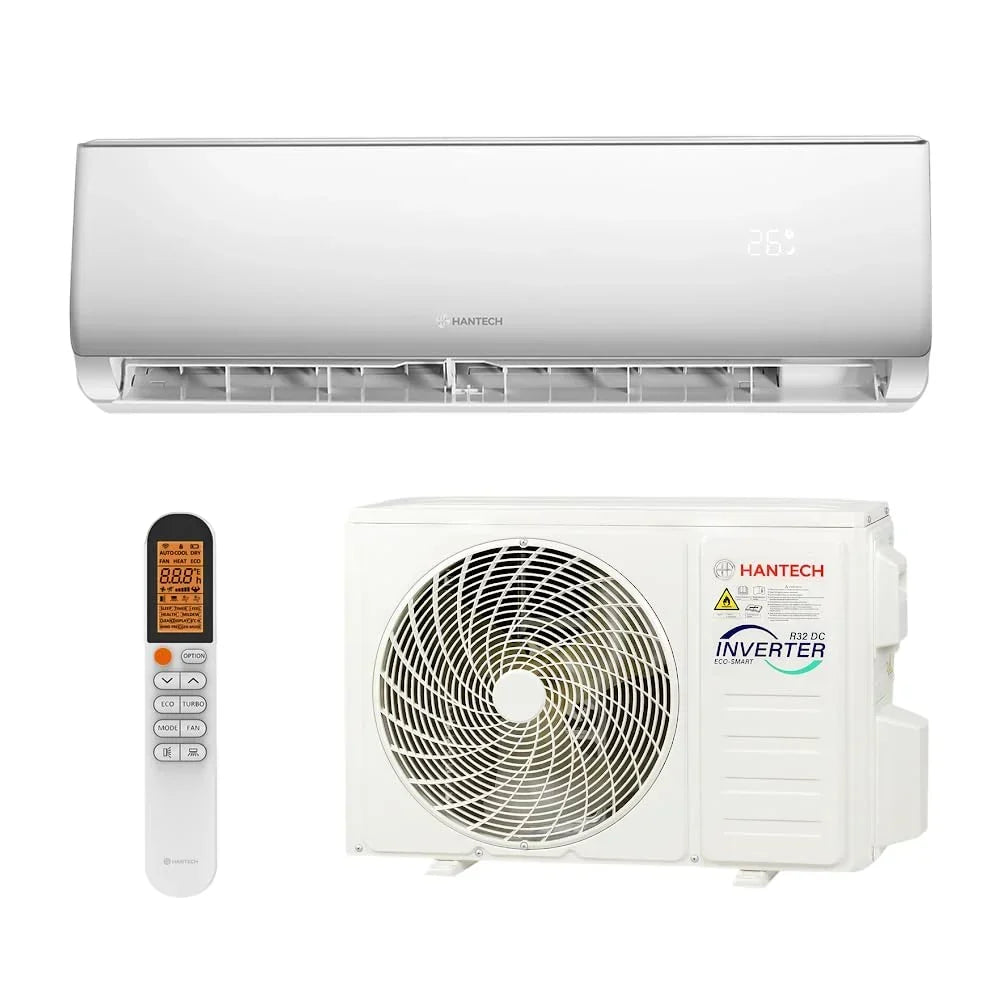Aire acondicionado Split Elegant 9000 BTU 2.6 KW Inverter Refrigeración Calefacción WiFi R-32 Deshumidificación Modo noche A++