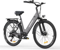 Bicicleta eléctrica MileCity1 de 26" para adultos, bicicleta eléctrica de 7 velocidades con batería intercambiable de 36V 13Ah, 25 km/h y 80-100 km de autonomía para desplazamientos urbanos, resistente al agua IP65