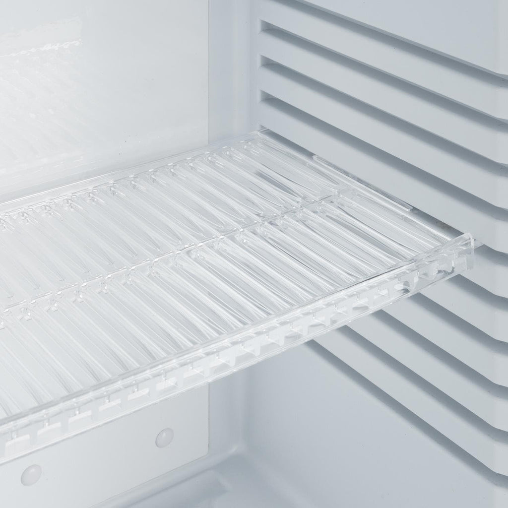 Minibar Klarstein MKS-13, mininevera, refrigerador de bebidas con estante (36 litros, silencioso, fácil de limpiar), negro y plateado