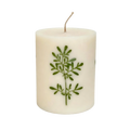 Vela de cera de soja con diseño de ruda lituana, 9 cm x 7,5 cm, aromática, vertida a mano