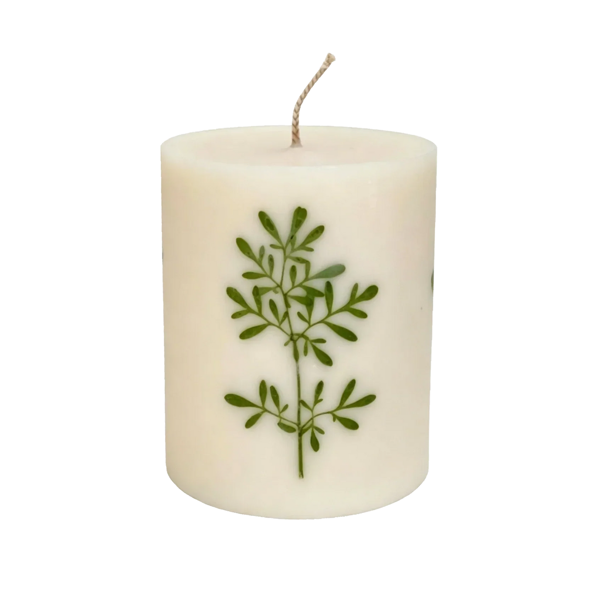 Vela de cera de soja con diseño de ruda lituana, 9 cm x 7,5 cm, aromática, vertida a mano