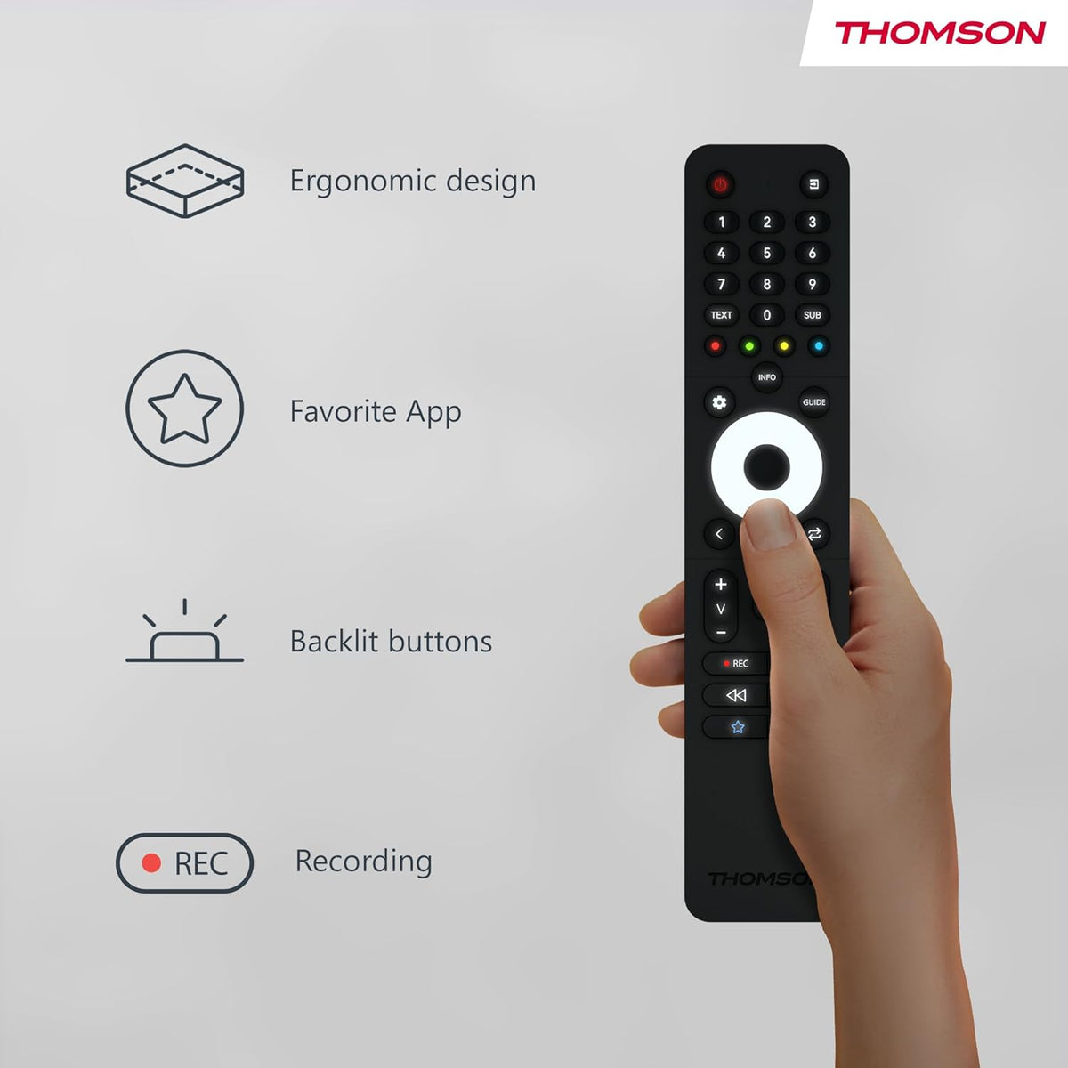THOMSON 32 pulgadas (81 cm) LED HD Easy TV – No Smart – Modo hotel, USB, HDMI, Triple sintonizador (cable/satélite/antena), entrada AV, CI+, panel A+ – 32HD2S13