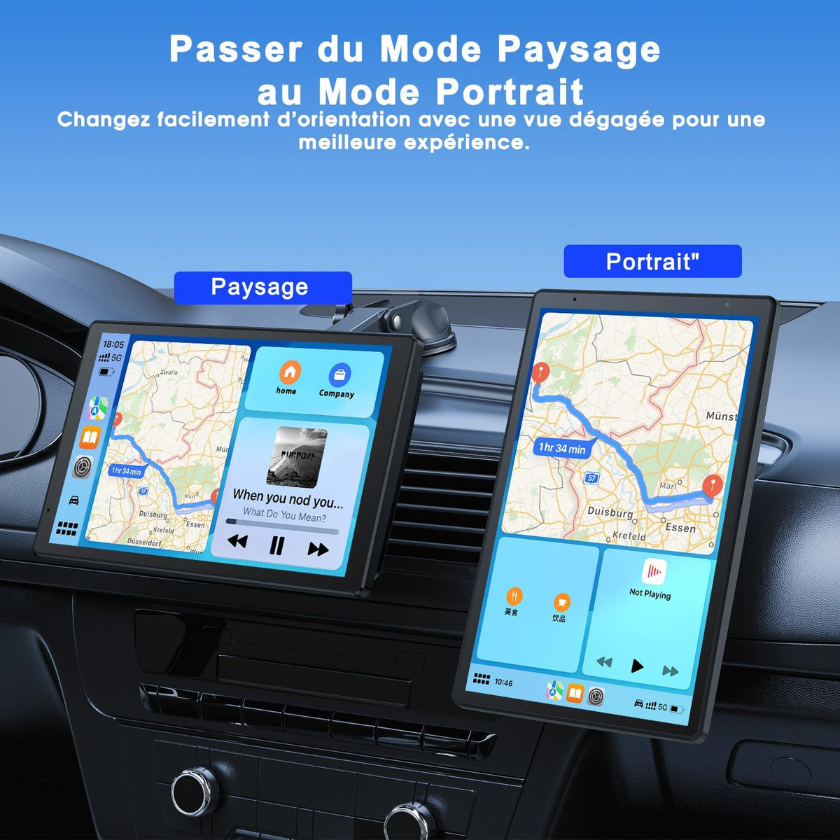Pantalla Avylet CarPlay y Android Auto inalámbrica de 8'' con cámara de reversa AHD 1080P, Mirror Link, control por voz, llamadas manos libres, Bluetooth, actualización OTA, navegación GPS, AUX, FM