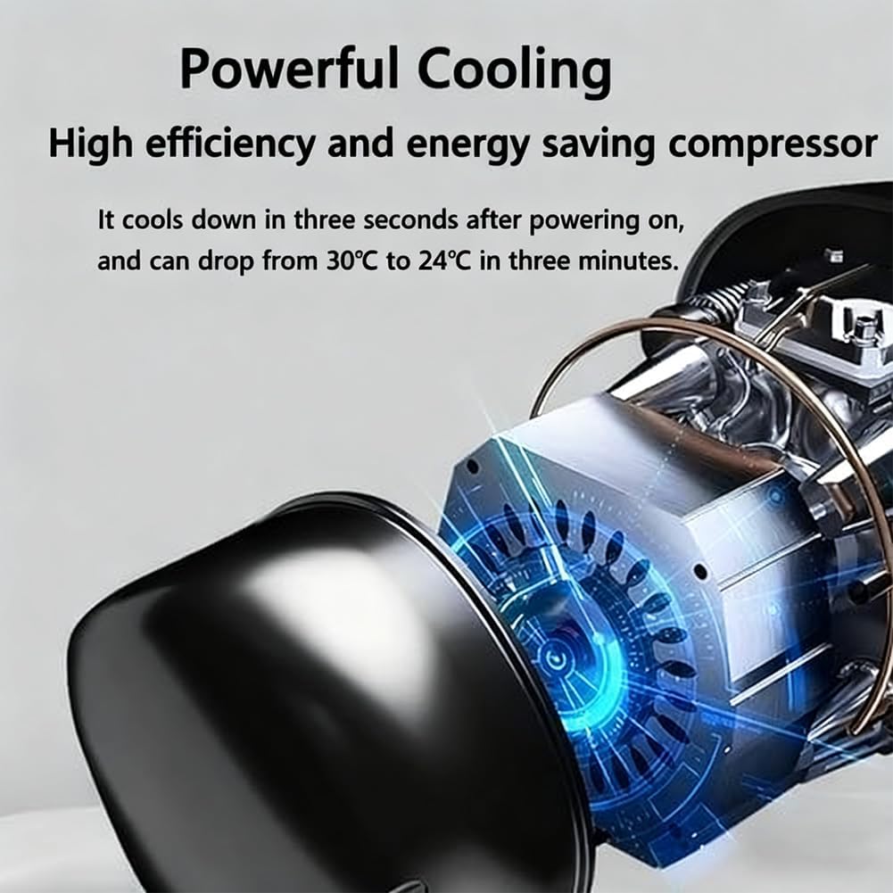Aire acondicionado portátil con calefacción, enfriamiento rápido, 3 velocidades de ventilador, bajo consumo de energía para camping, autocaravanas y uso en tiendas de campaña