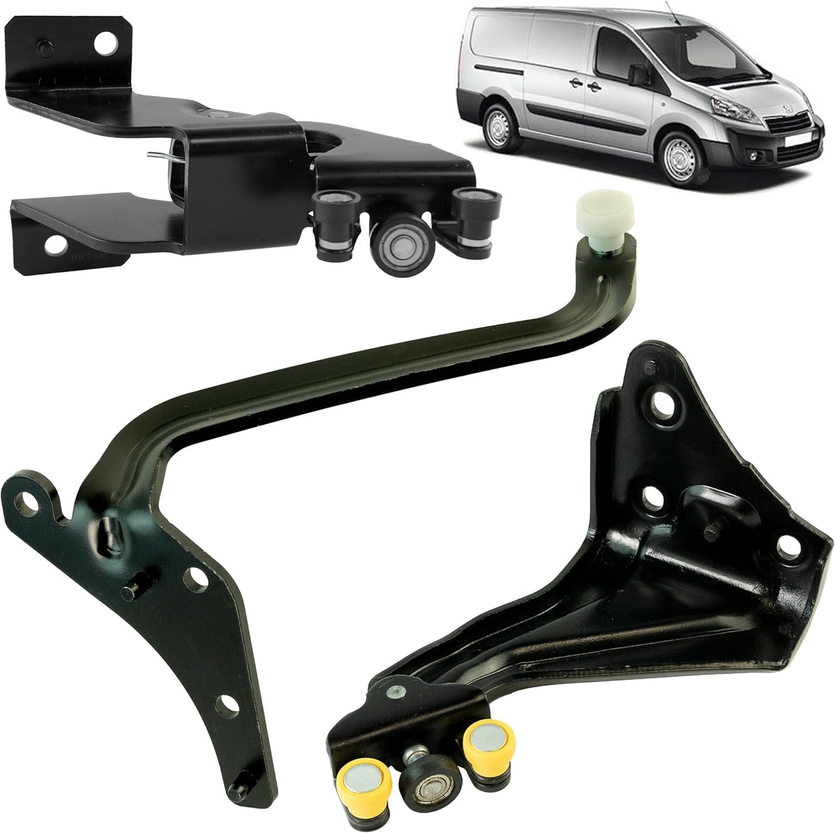 3 rodillos para puerta lateral compatibles con Expert 2, Scudo 2, Jumpy 2 (2007-2016) - Guía SUPERIOR - CENTRAL - INFERIOR de puerta corredera