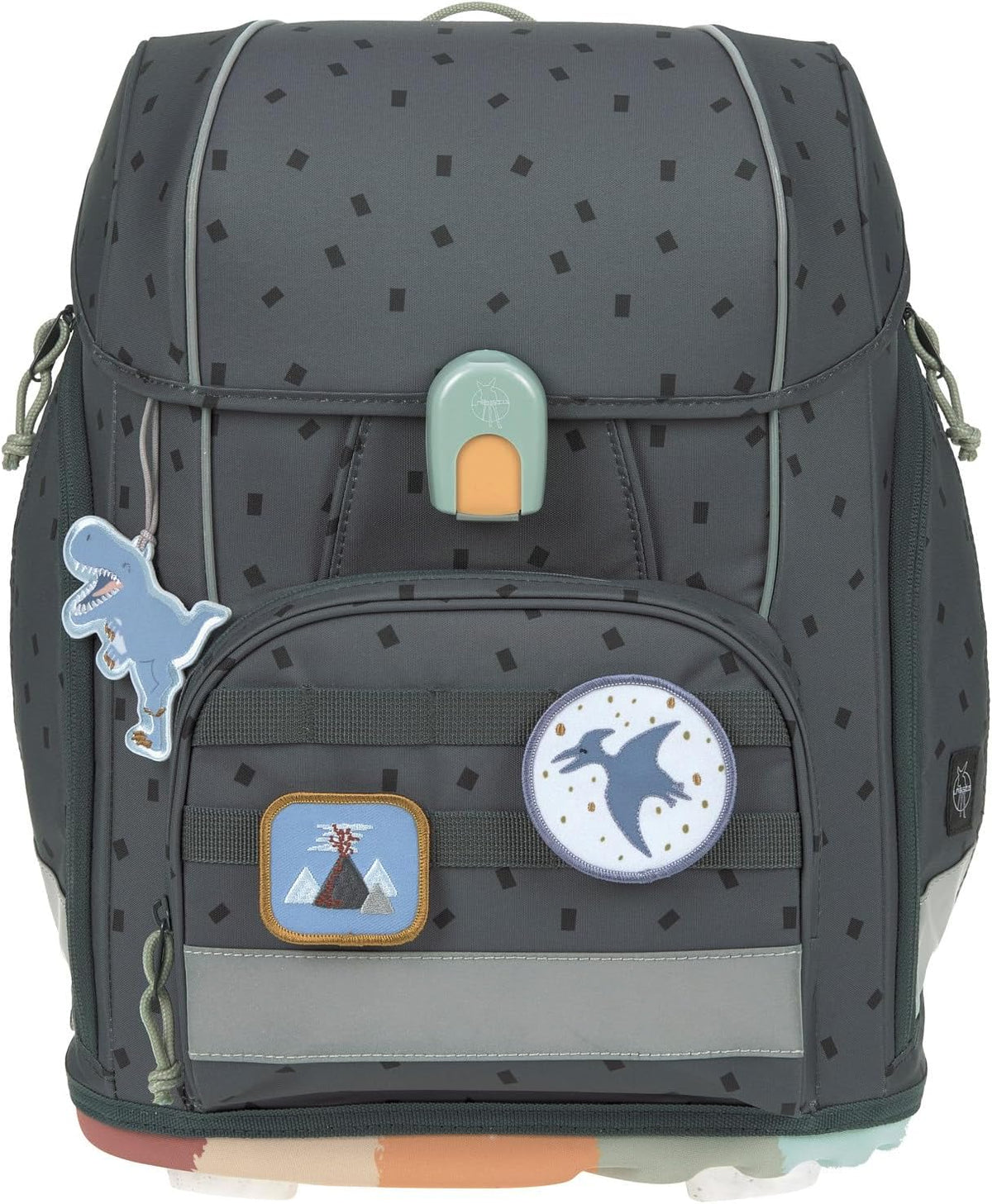LÄSSIG Set de mochila escolar de 7 piezas para niños/School Set Boxy Unique Negro