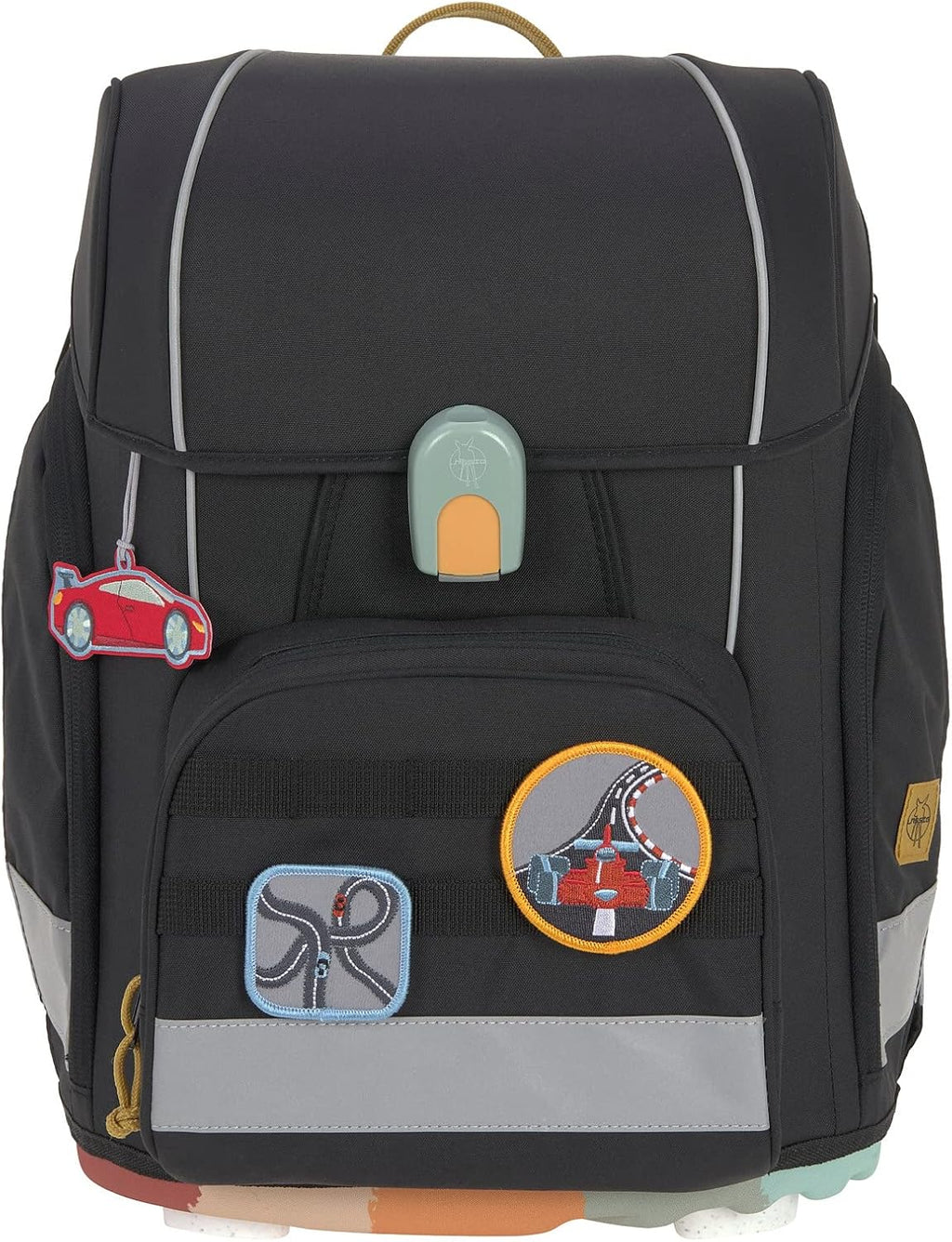 LÄSSIG Set de mochila escolar de 7 piezas para niños/School Set Boxy Unique Negro