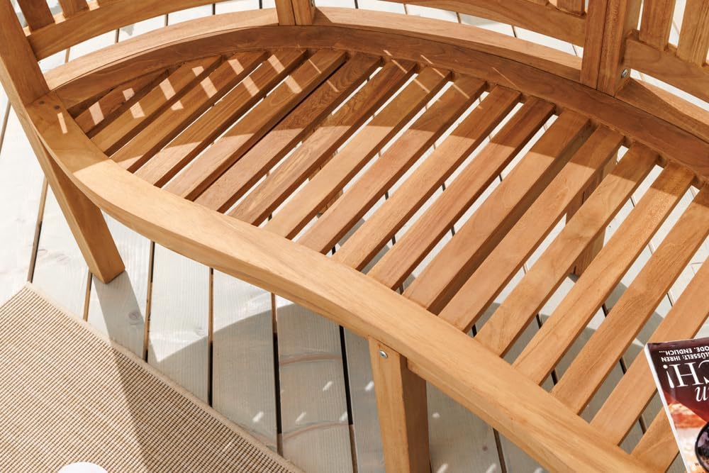 riess-ambiente.de Banco de jardín macizo XXL Empire Teca 150 cm madera de teca natural