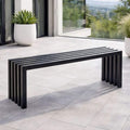 DanDiBo Banco de jardín resistente a la intemperie de metal para exteriores, color negro, 96245 Ida, 120 cm, banco de asiento, banco de jardín, banco de parque, hierro