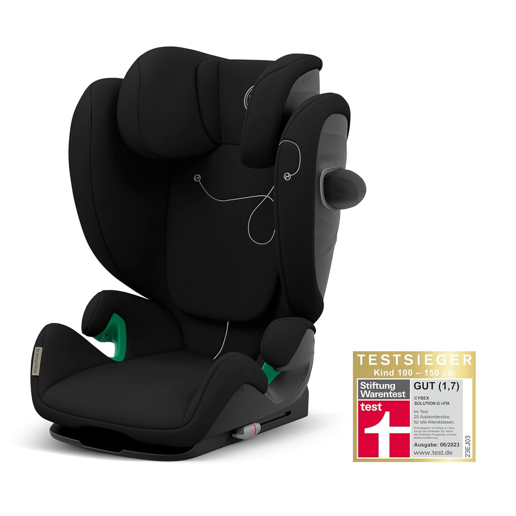 CYBEX Gold Silla de coche infantil Solution G i-Fix, para coches con y sin ISOFIX, desde aprox. 3 hasta 12 años (100 - 150 cm), desde aprox. 15 hasta 50 kg, Lava Grey