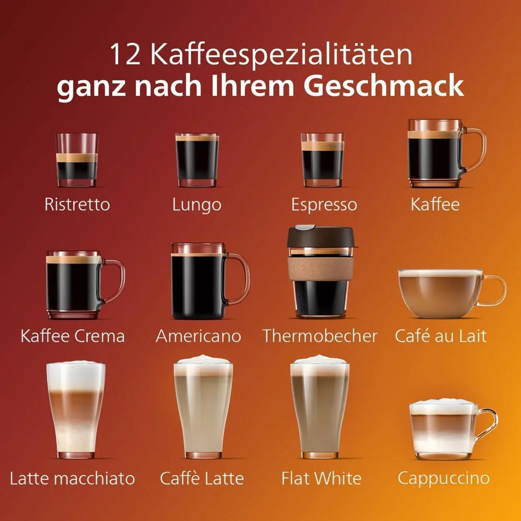 Cafetera espresso automática Philips Serie 5400: disfrute de 12 bebidas, sistema LatteGo de limpieza rápida, pantalla TFT intuitiva, ajustes de café personalizables, diseño de cocina de primera calidad (EP5441/50)